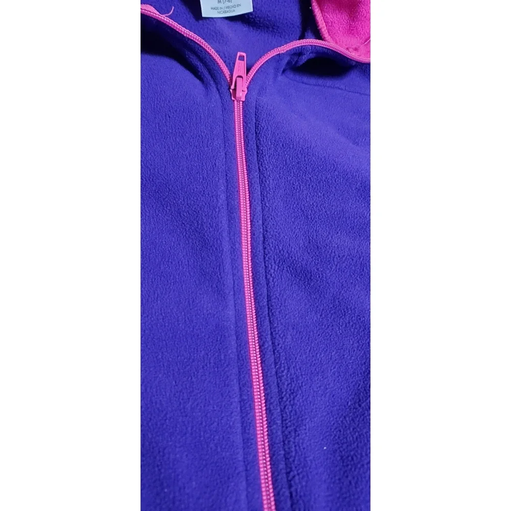 Danskin Now Girls Purple Full Zip Polyester Jacket Size M (7-8)